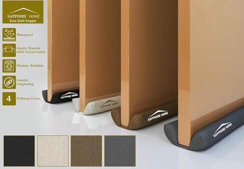 SAPPHIRE HOME Door Draft Stopper, Waterproof Under Door Draft Stopper, Premium Door Draft Stopper for Bottom of Door to Block Noise, Dust, and Cold Air (Grey) in Saudi Arabia