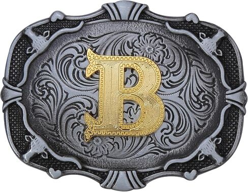 Btilasif Kids Western Cowboy Texas Rodeo Belt Buckle for Boys Girls, Initial Letters A to Z Belt Buckles for Men in Saudi Arabia
