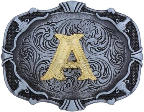 Btilasif Kids Western Cowboy Texas Rodeo Belt Buckle for Boys Girls, Initial Letters A to Z Belt Buckles for Men in Saudi Arabia