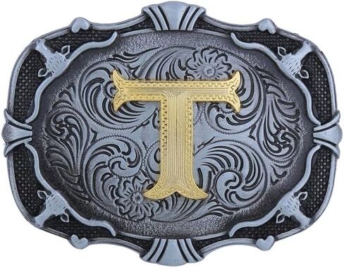 Btilasif Kids Western Cowboy Texas Rodeo Belt Buckle for Boys Girls, Initial Letters A to Z Belt Buckles for Men in Saudi Arabia