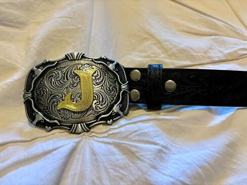 Btilasif Kids Western Cowboy Texas Rodeo Belt Buckle for Boys Girls, Initial Letters A to Z Belt Buckles for Men in Saudi Arabia