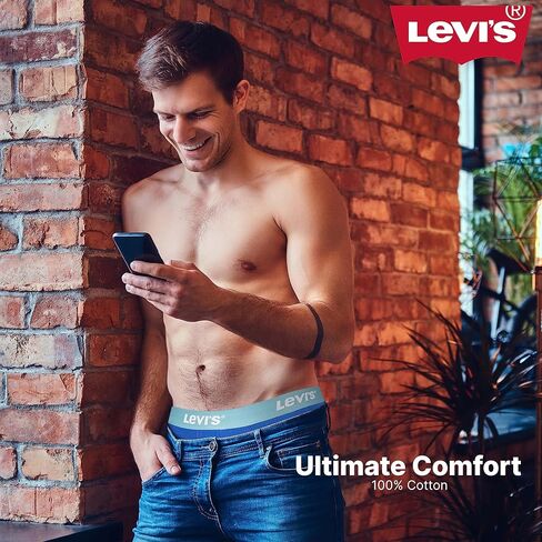 Levi's Mens Boxer Briefs Breathable Cotton Underwear for Men Pack of 6 in Kuwait