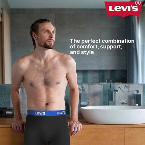 Levi's Mens Boxer Briefs Breathable Cotton Underwear for Men Pack of 6 in Kuwait