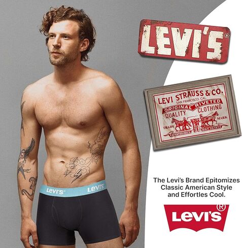 Levi's Mens Boxer Briefs Breathable Cotton Underwear for Men Pack of 6 in Kuwait