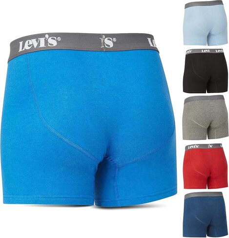 Levi's Mens Boxer Briefs Breathable Cotton Underwear for Men Pack of 6 in Saudi Arabia