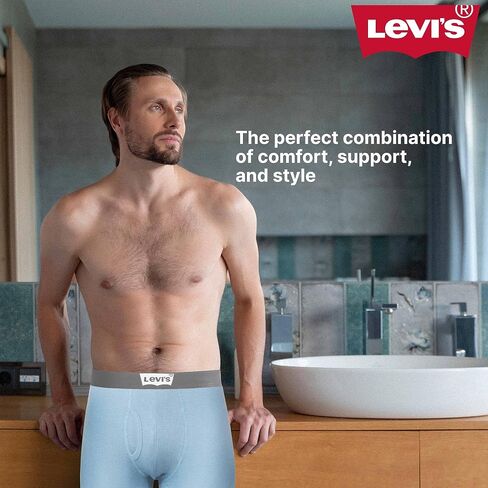 Levi's Mens Boxer Briefs Breathable Cotton Underwear for Men Pack of 6 in Saudi Arabia