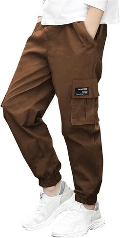 SANGTREE Boy's & Men's Cargo Jogger Pants, 3 Years - Men XXL in Kuwait