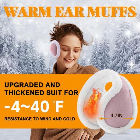 Ear Muffs for Winter Women & Men, Adjustable Women's Earmuffs Winter, Cute Earmuffs for Women Winter Sports in Saudi Arabia