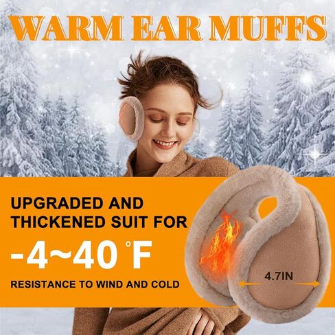 Ear Muffs for Winter Women & Men, Adjustable Women's Earmuffs Winter, Cute Earmuffs for Women Winter Sports in Saudi Arabia