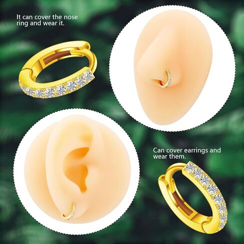 Copper Alloy Gold Plated Silver Plated Simple Zirconia Earrings - 5mm 6mm 7mm 8mm 9mm, Gold & Silver, Piercing Jewelry, Niche Earrings, Round Semi-Full Earrings in Saudi Arabia