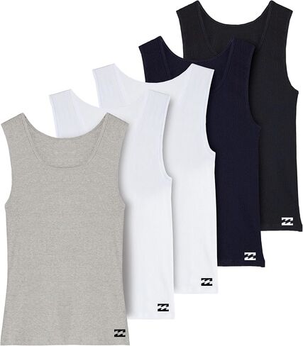 Billabong Mens Undershirts 5 Pack Lightweight Tank Tops for Men Classic Ribbed Cotton in Saudi Arabia