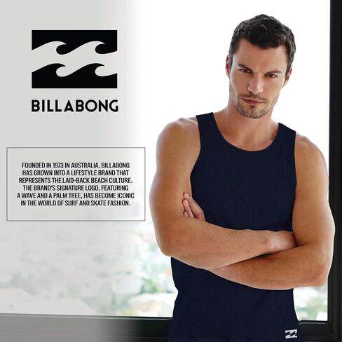 Billabong Mens Undershirts 5 Pack Lightweight Tank Tops for Men Classic Ribbed Cotton in Saudi Arabia