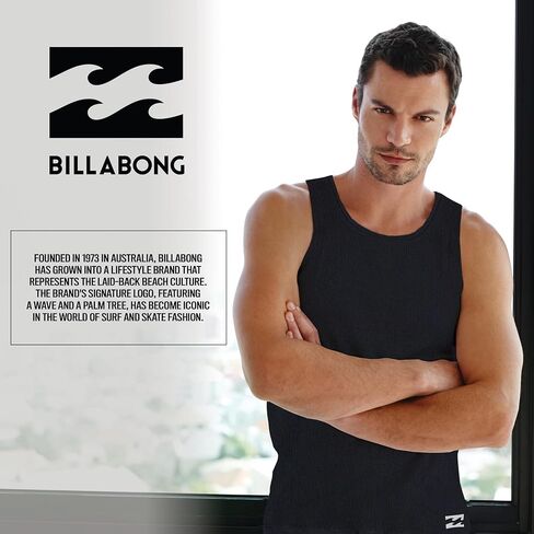 Billabong Mens Undershirts 5 Pack Lightweight Tank Tops for Men Classic Ribbed Cotton in Saudi Arabia