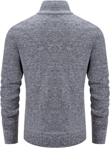 VtuAOL Men's Cardigan Sweaters Full Zip Sweaters Stand Collar Casual Knitted Cardigan with Pockets in Kuwait