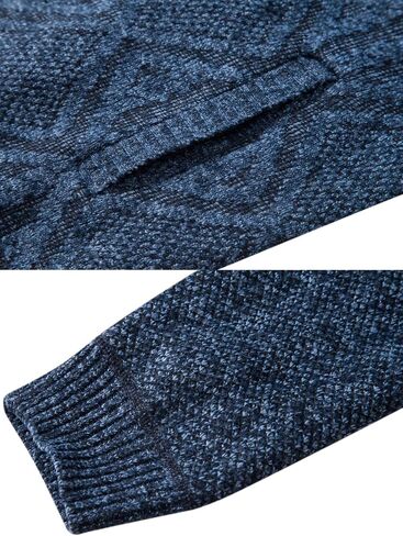 VtuAOL Men's Cardigan Sweaters Full Zip Sweaters Stand Collar Casual Knitted Cardigan with Pockets in Kuwait