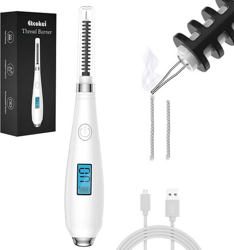 Thread Burner, USB Rechargeable Thread Zapper with LCD Display, Burn and Melt Easily, Cautery Pen for Beading, Weaving, Sewing, Leather & Jewelry Making in Saudi Arabia