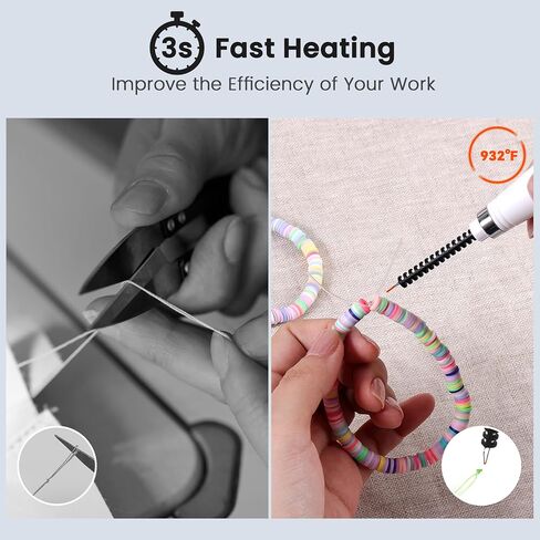 Thread Burner, USB Rechargeable Thread Zapper with LCD Display, Burn and Melt Easily, Cautery Pen for Beading, Weaving, Sewing, Leather & Jewelry Making in Saudi Arabia