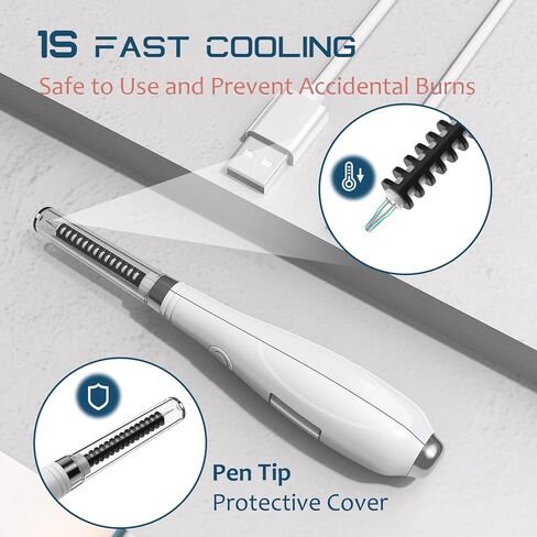 Thread Burner, USB Rechargeable Thread Zapper with LCD Display, Burn and Melt Easily, Cautery Pen for Beading, Weaving, Sewing, Leather & Jewelry Making in Saudi Arabia