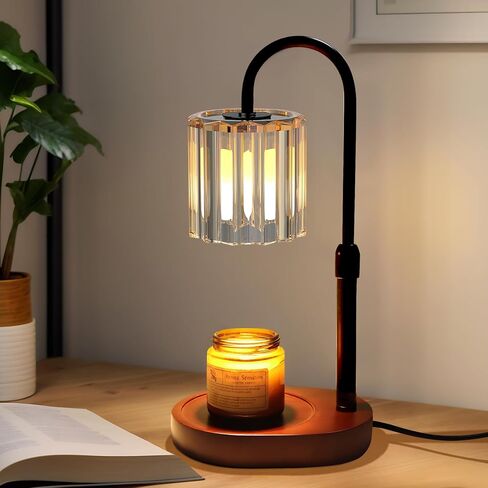 Lukasa Candle Warmer Lamp, with Timer and Dimmer, Adjustable Height, Gifts for Women Mom, House Warming Gifts New Home Decor, Wax Melt Warmer for Scented Jar Candles, with 2 Bulbs in Saudi Arabia