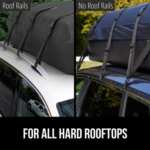Gorilla Grip Waterproof Car Roof Bag with Stay in Place Grip Dots and Buckles, UV Protected Soft Shell Rooftop Cargo Carrier, Tear Resistant Luggage Box Top Rack SUV Vehicle Storage 15 Cubic FT Blue in Saudi Arabia