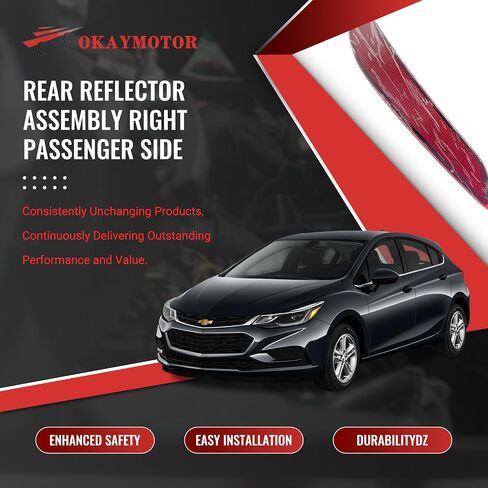 84037296 Left Driver Side Rear Reflector Assembly for 2016 2017 2018 2019 Chevy Cruze Diesel L LS LT Premier GM1184116 in Kuwait