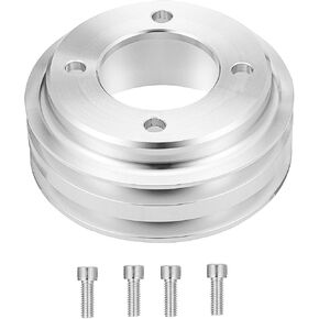 WeiSen 2 Groove 2V Crankshaft Pulley V-Belt Compatible with Ford 1969-UP Small Block 302 351w 351C 351W 351M 400 V8 5.0L