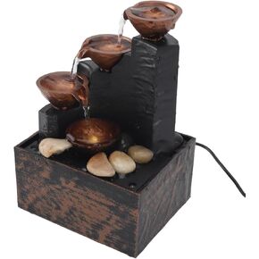 شلال داخلي، نوافير طاولة USB داخلية مع أضواء LED تجذب الثروة وزخارف الجري فنغ شوي، نافورة شلال داخلية لغرفة المعيشة المنزلية in Kuwait