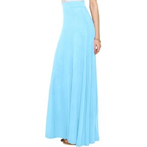 Lock and Love Women's Styleish Print/Solid High Waist Flare Long Maxi Skirt