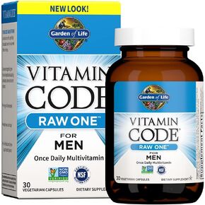 Garden of Life Multivitamin for Men, Vitamin Code Raw One - Once Daily, Vitamins Plus Fruit, Veggies & Probiotics, 75 Count