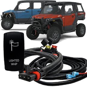 10ft. Pulse Power Bus Bar Plug Wire Harness with On/Off Rocker Switch for Whip Lights Compatible with 2024 Polaris Xpedition XP ADV Ultimate Northstar Premium