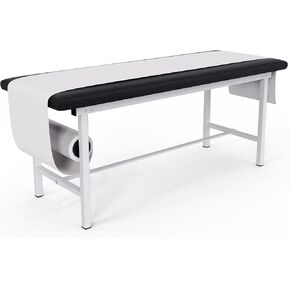 27.6" Width Comfortable Folding Medical Exam Table Backrest Adjustable with Paper Towel Holder, Exercise Therapy Table with Folding Legs, Message Bed for Home Use, Clinic, Hospital, Chiropractic