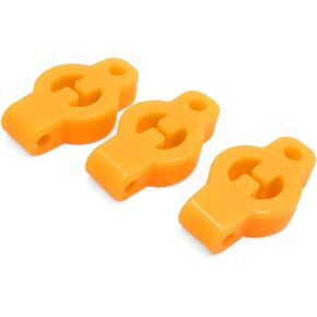 3pcs Orange 1/2 Inch Dia Hole Car Rubber Exhaust Mount Hanger Bracket Bushing Automotive Parts
