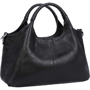Iswee Genuine Leather Shoulder Bags Purses and Handbags for Women Satchel Designer Cross Body Hobo Medium Size Tote
