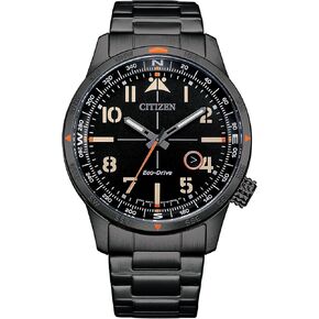 Citizen Men's Eco-Drive Weekender Avion Field Watch in Black IP Stainless Steel, Black Dial (Model: BM7555-59E)