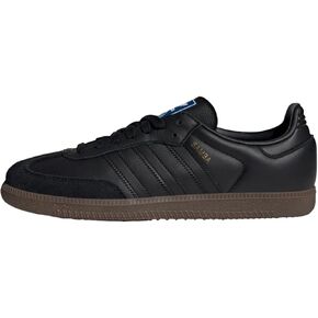 adidas Samba OG Originals Men's Samba Soccer Shoe, Triple Black, Size 11.5, Core Black/Gum
