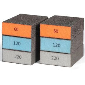 10 Pcs Sanding Sponge, Washable and Reusable Sanding Block 60/80/100/120/180/220 Grit Sand Paper Assortment for Wood Drywall Metal Glasses Sandpaper Block Sand Paper Brick