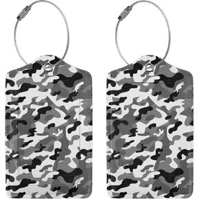 2 Pack Cute Dog Paws Footprints Luggage Tags for Suitcases, Colorful Cat Paws Tag, Name ID Label and Metal Loop for Women Men Boy Girl Kids