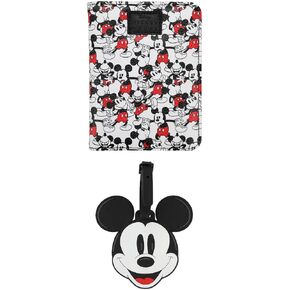 Disney Mickey Mouse Passport Cover & Luggage Tag Combo Set