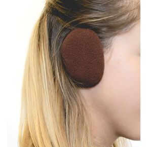 Sprigs Earbags Bandless Ear Warmers/Fleece Earmuffs with Thinsulate - Brown, Large