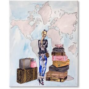 Colleen Karis Designs| Next, Travel the World | Canvas Wall Art, 20"x16"