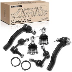 A-Premium Set of 6, Front Sway Bar Link, Upper Ball Joint, Outer Tie Rod End, Compatible with Nissan Frontier 2005-2018, Pathfinder 2005-2012, Xterra 2005-2015