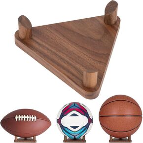 PUERSI Basketball Holder Wall Mount 2 Pack, Ball Display Stand Storage Black Metal, for Soccer Football Volleyball Teen Boy Decor