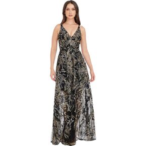 Dress the Population Women's Ariyah Fit and Flare Maxi Dress