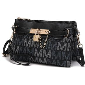 MKF Collection Crossbody Bag for Women Wristlet Strap, Vegan Leather Shoulder Bag Handbag Purse by Mia K