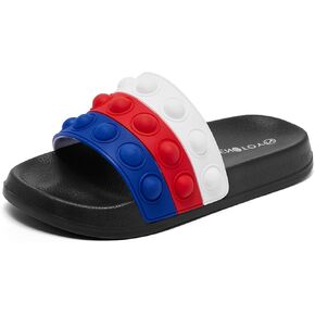 Engtoy Kid Boys Girls Slides Sandals For Kid Unisex Child Slippers Lightweight Non-slip Open Toe Comfy Shower Beach Funny Slide Sandals
