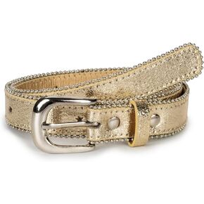 Kids-Western-Belts for Boys-Girls Cowboy-Cowgirl Leather Belt Star Engraved Belts for Jeans Pants(Waist for 21"-25")