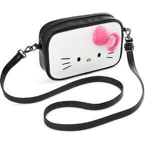 Hello Kitty Girls Handbag, Shoulder Bag with Adjustable Strap - Gifts for Girls (White)