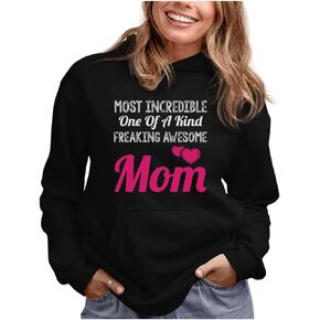 Tstars Best Mom Ever Hoodie Gifts for Wife New Mothers Moms Gift from Daughter Son Mother's Day Hoodies for Women