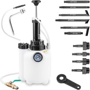 BetyBedy 3L Transmission Fluid Pump Kit, Fluid Transfer Pump with 12PCS ATF Adapters, Manual Transmission Fluid Extractor for Automotive Oil Filling System, Manual Transfer Oil Pump