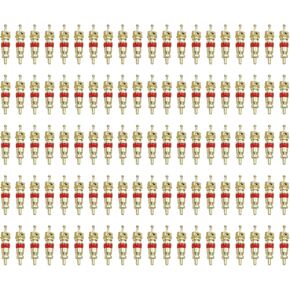 100Pcs Tire Valve Cores - Standard Valve Stem Core,Tire Repair Tools Nickel Plated Copper for Most Automotive, RV, ATV & A-ir Conditioning, Motorcycles and Bikes (100)